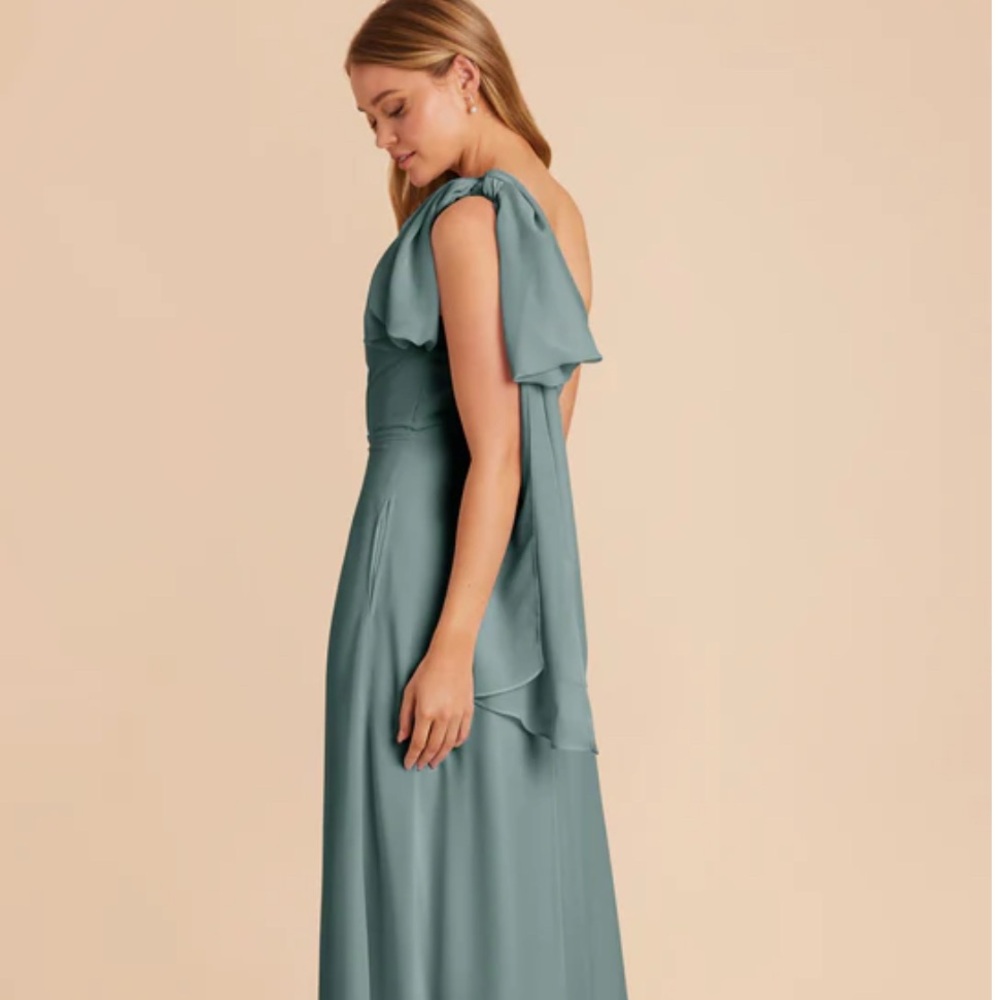 Birdy Grey Melissa Bridesmaid Dress in Chiffon Sea Glass (Size XS)